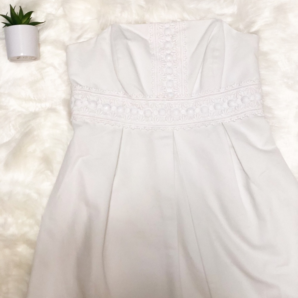 Lilly Pulitzer Betsey Classic White Beaded Dress - Picture 3 of 4